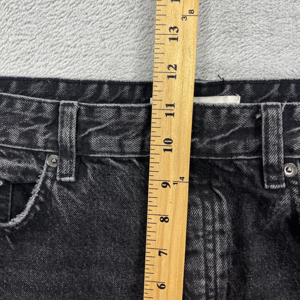 Zara Jeans Men 32 Black Straight Leg Denim Pants Faded Wash 100% Cotton - Picture 10 of 14